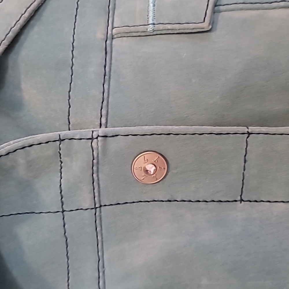 Live A Little Aqua Leather Jacket - Picture 3 of 9